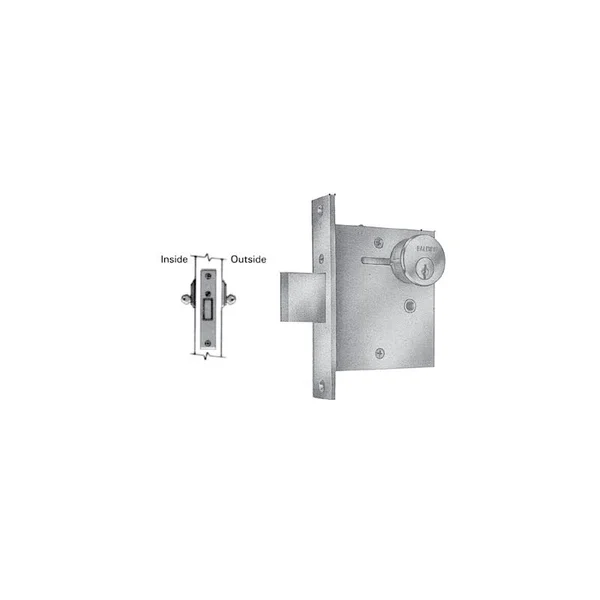 Baldwin 8555 Double Cylinder Mortise Deadlock with 2-1/2x22 Backset Lifetime Satin Nickel 8555056