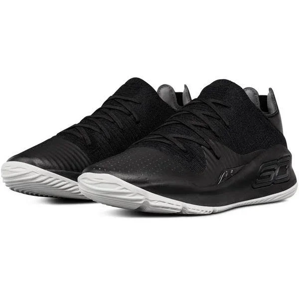 Under Armour Curry 4 Low Black Men's Basketball Shoes, Size: 9.5