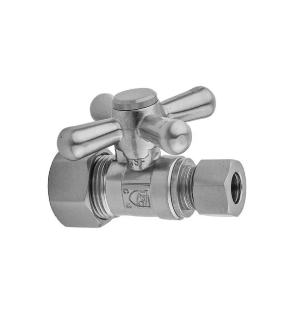 Jaclo 623-8-BG Quarter Turn Straight Pattern 5/8x22 O.D. Compression (Fits 1/2x22 Copper) x 1/2x22 O.D. Supply Valve - Bombay Go