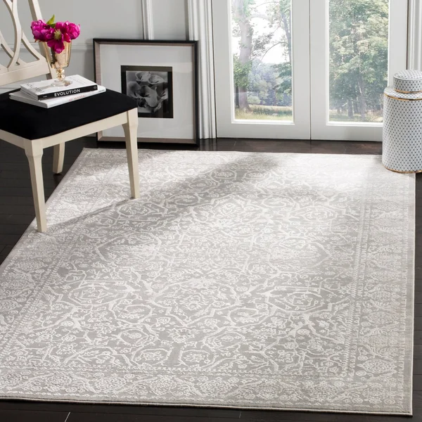 Safavieh PRN714G Princeton Grey, Beige Area Rug - 5& x 5& Round