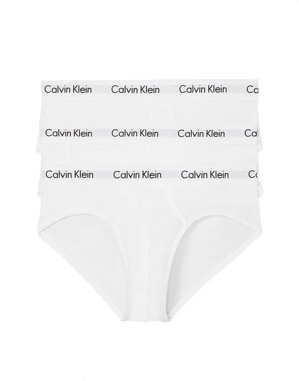 Calvin Klein Cotton Stretch Solid Hip Briefs 3-Pack - XL
