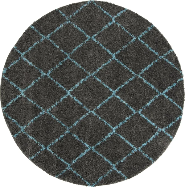 Safavieh ASG742K Arizona Shag Grey - Turquoise Area Rug - 9& x 12&