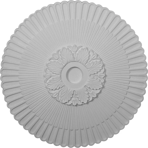 36 1/4x22OD x 1 7/8x22P Melonie Ceiling Medallion (Fits Canopies Up to 6 1/4x22), Hand-Painted Silver