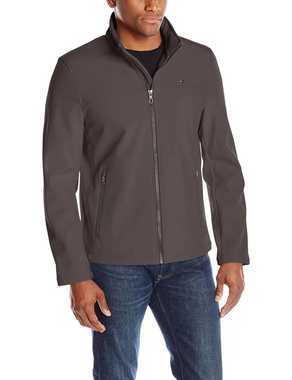 Tommy Hilfiger Legacy Water Resistant Softshell Jacket Men's Jacket Grey : XXL