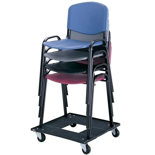 Safco Stack - Chair - polypropylene - powder-coated steel - blue