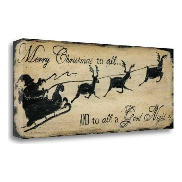 12x22 x 28x22 Merry Christmas to All by Jo Moulton Fine Art Giclee Print