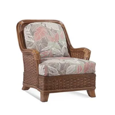 Somerset 33x22 Wide Armchair Braxton Culler Blueberry/Brown and Beige Stripe; 0239-94