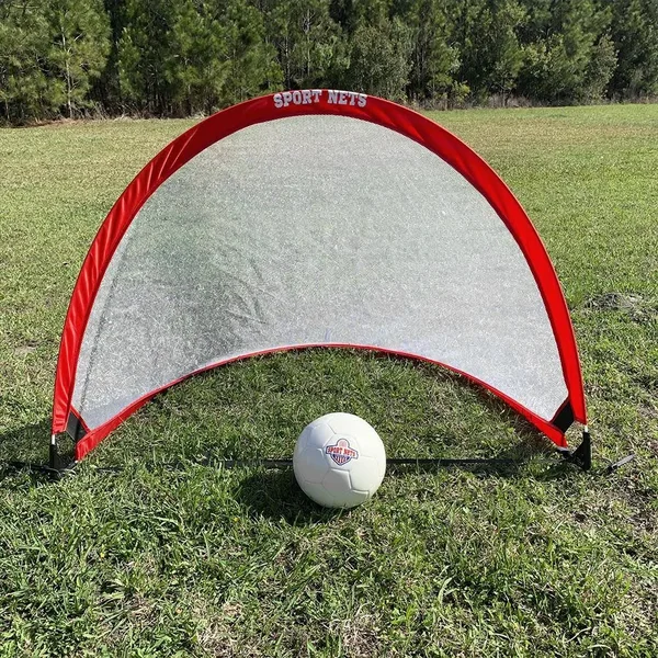 Sport Nets Portable Pop-Up Soccer Goals -Set of Two Portable Soccer Nets with Carry Bag (4 Foot)