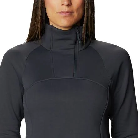 Mountain Hardwear Women's Frostzone 1/4 Zip Top - Xs - Dark Storm