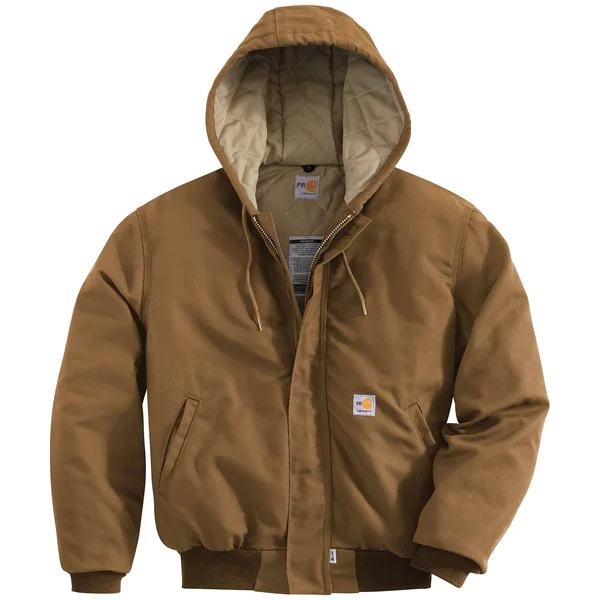 Carhartt Men's Flame Resistant Canvas Active Jacket - Brown, Medium