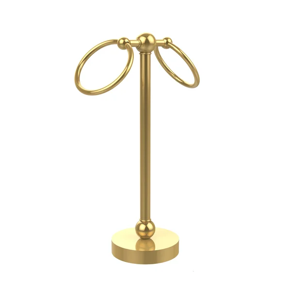 Allied Brass GL-53 Vanity Top 2 Ring Guest Towel Holder Polished Chrome