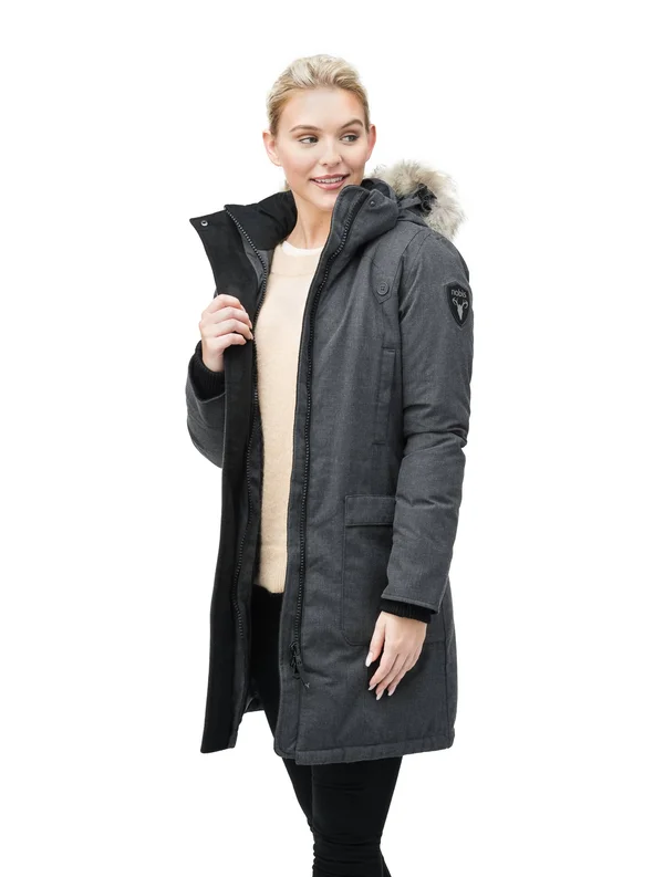 Merideth Ladies Parka, Chalk, Xxs