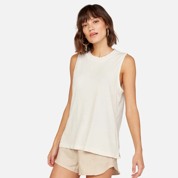 Organic Cotton Vintage Tank Bone, S
