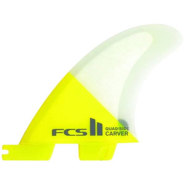 FCS II Carver PC Yellow Medium Quad Rear Fin Set