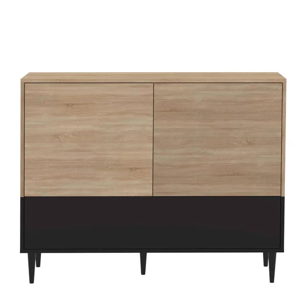 Symbiosis Horizon Sideboard, Natural Oak, Black