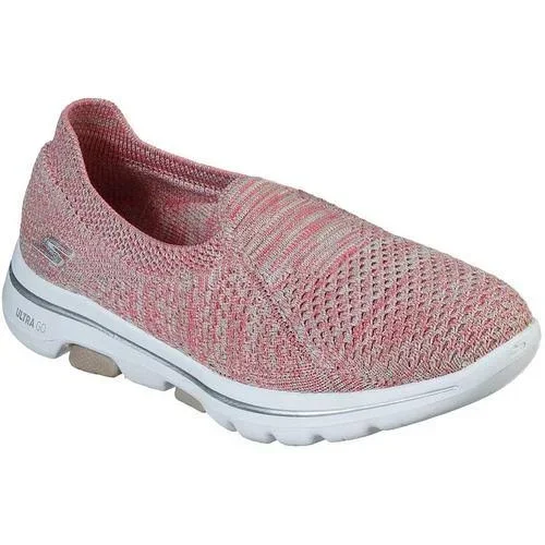 Skechers Women's GOwalk 5 - Favored Athletic Shoes Natural 9.5