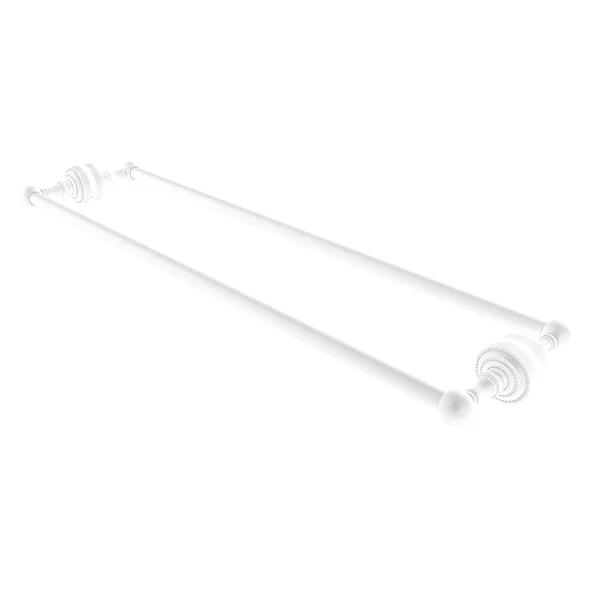 Allied Brass Dottingham Collection 30 inch Back to Back Shower Door Towel Bar Matte White