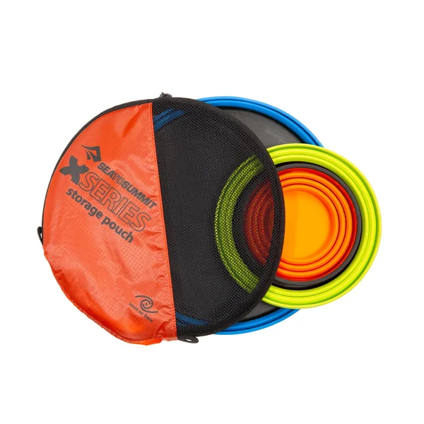 Sea to Summit X-Set Black Pouch/Olive Plate/Olive Bowl - 3 Piece