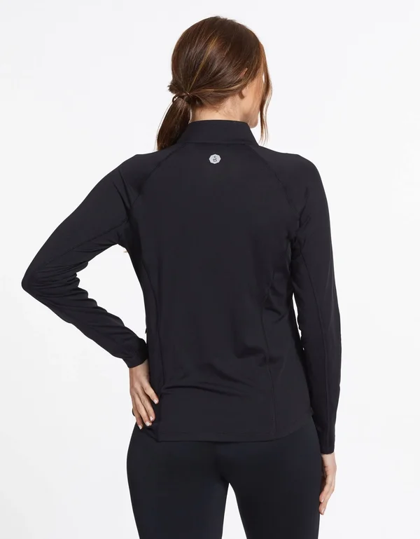 Women's UPF 50+ Sun Protective Quarter Zip, UV Protection, Solbari Blue