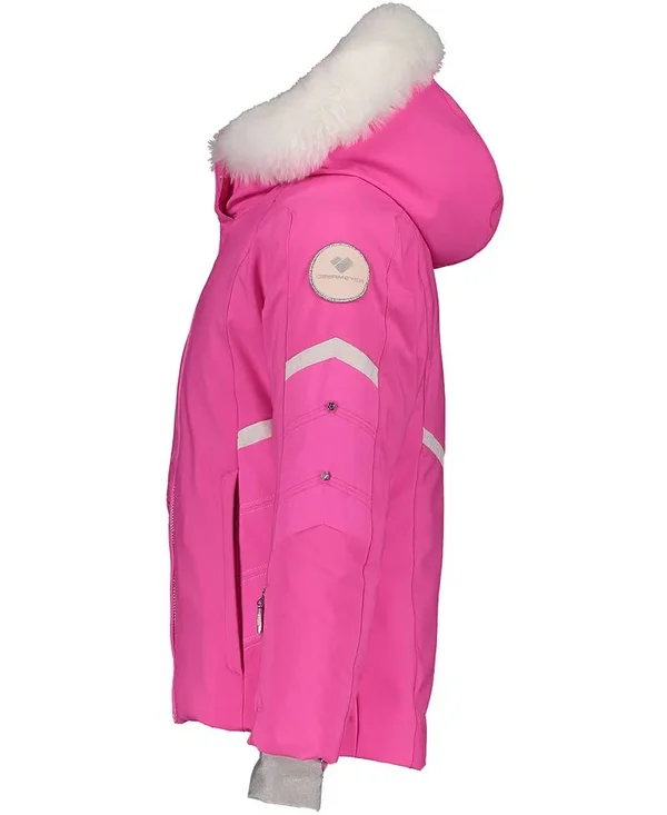 Obermeyer Girls& Katelyn Jacket with Faux Fur - 2 - Pink Pwr