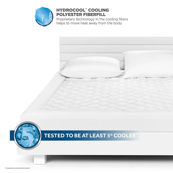 Great Sleep Hydrocool Mattress Pad - White (Queen)