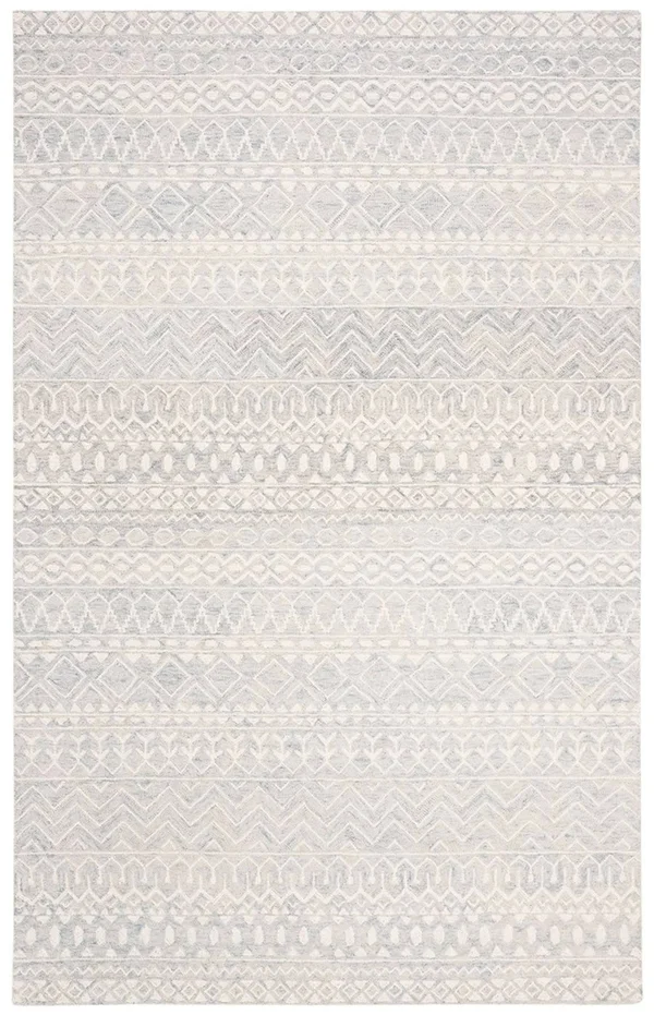 Safavieh Micro-Loop Aqua/Ivory 4 ft. x 6 ft. Area Rug