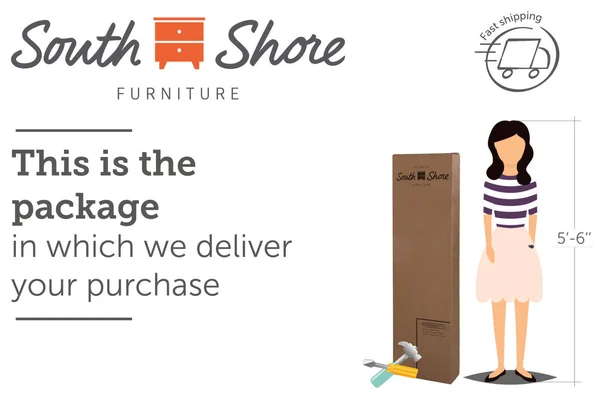South Shore 3137035 Canyon 5-Drawer Chest, Grey Oak