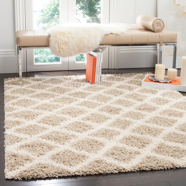 Safavieh SGD258J Dallas Shag Ivory - Seafoam Area Rug - 10& x 14&