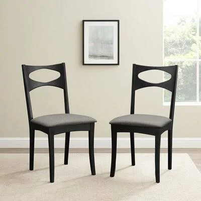 Brynulf Linen Open Back Side Chair Latitude Run Color: Black