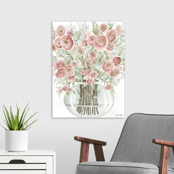 Blush Roses, Canvas Wall Art, 18x24, Great Big Canvas
