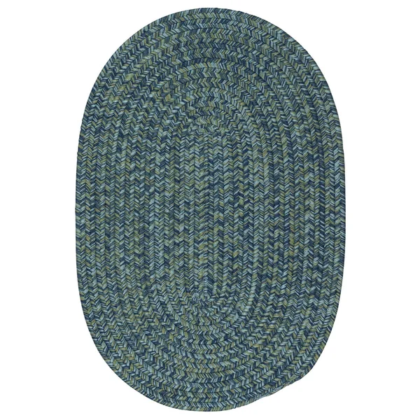 Colonial Mills Carrington Tweed Deep Blue Rug - 4 ft x 7 ft Oval