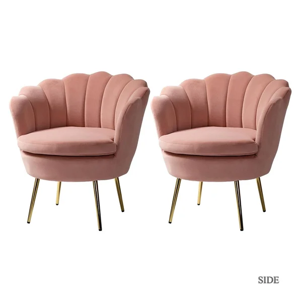 Gaitana Upholstered Barrel Chair with Tufted Back - Set of 2 - Teal