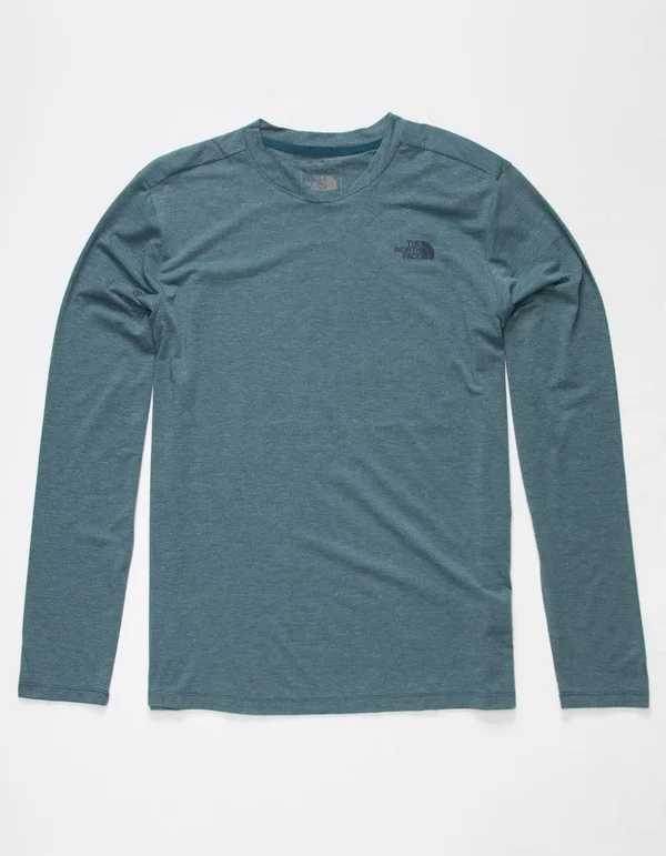 The North Face Men's Wander Long Sleeve Shirt Monterey Blue Heather - S