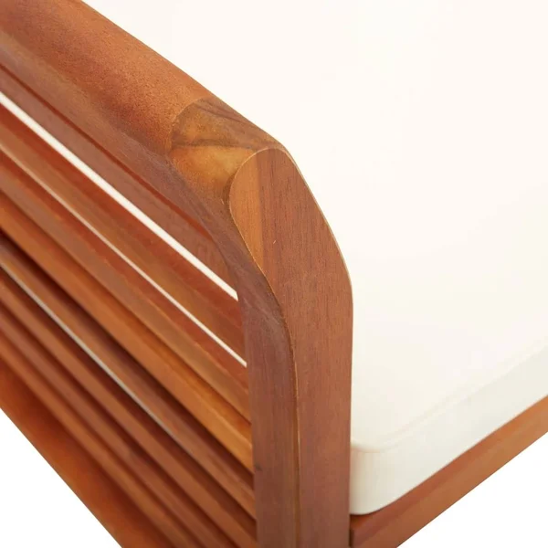 vidaXL 3-Seater Garden Bench with Cushion 59x22 Solid Acacia Wood, 45968