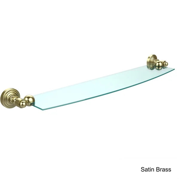 Allied Brass Waverly Place 24 inch Glass Shelf Satin Chrome