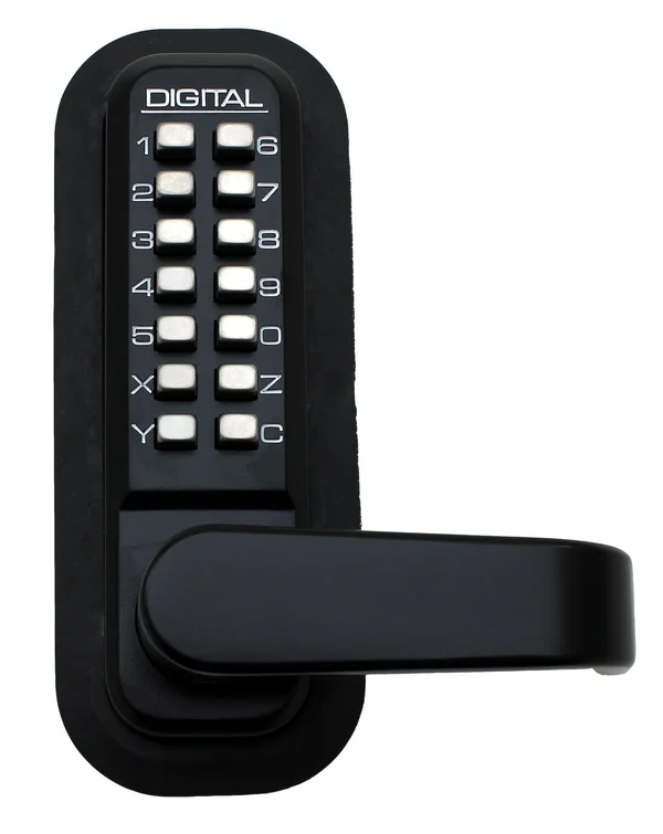 Lockey 2835 Mechanical Keyless Combination Lever, Jet Black