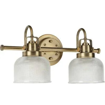 Gotha 2-Light Dimmable Vanity Light Finish: Vintage Brass