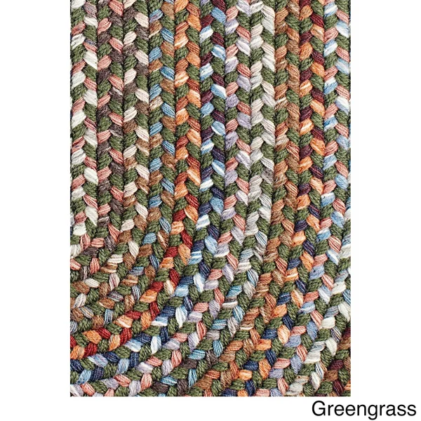 Augusta Oval Braided Wool Rug by Rhody Rug (2& x 4&) (Blue Dragon - 2& x 4& Runner)