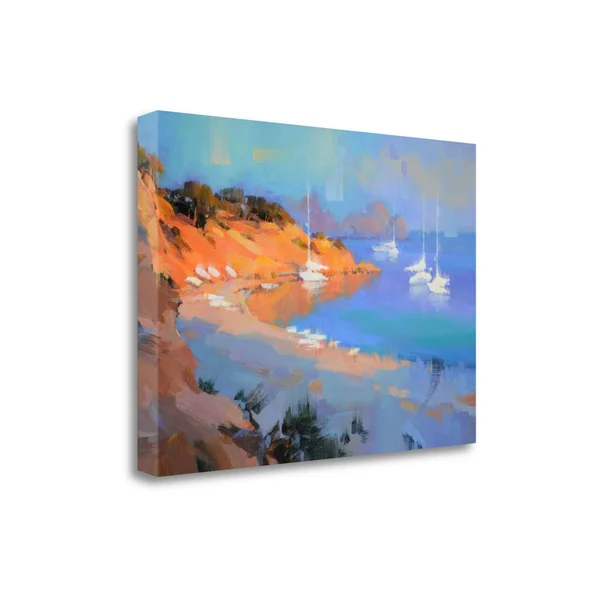 Tangletown Fine Art Evening Boats by Alex Hook Krioutchkov Giclee Print on Gallery Wrap Canvas - 28x22 x 20x22 - Multi