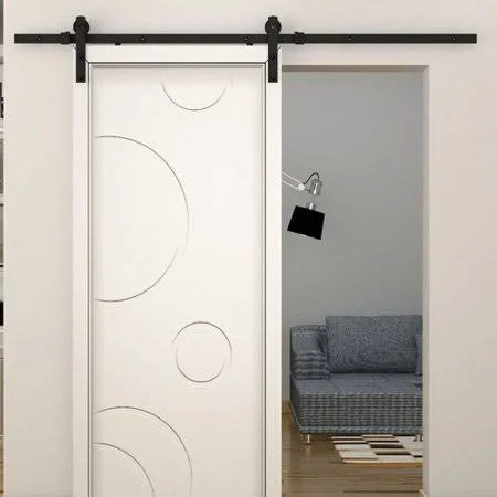 CALHOME Classic Straight Strap Sliding Door Track Barn Door Hardware