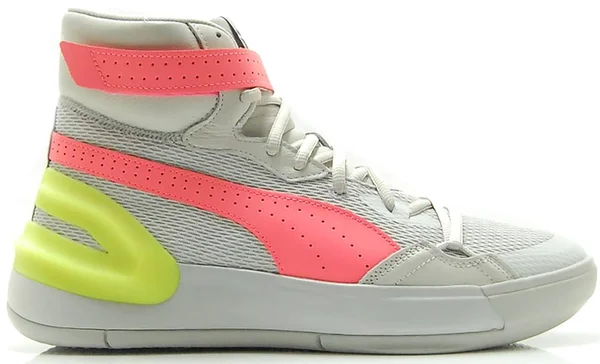 Puma Sky Modern Basketball Shoes - Glacier Grey/Fizzy Yellow, 12