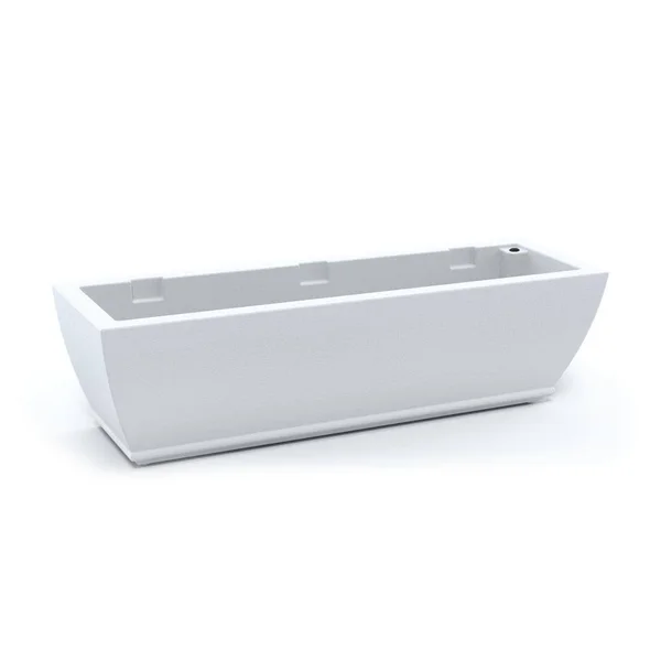 Mayne Acadia 36 in. x 11 in. White Resin Window Box
