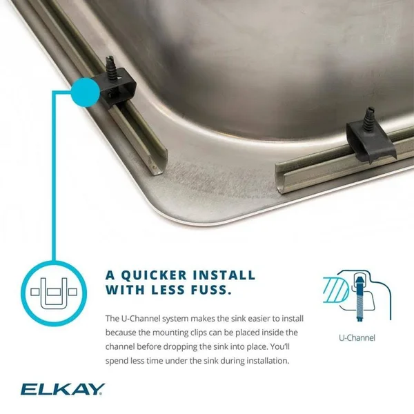 Elkay ILR3322R3 Gourmet (lustertone) Stainless Steel Single Bowl Sink