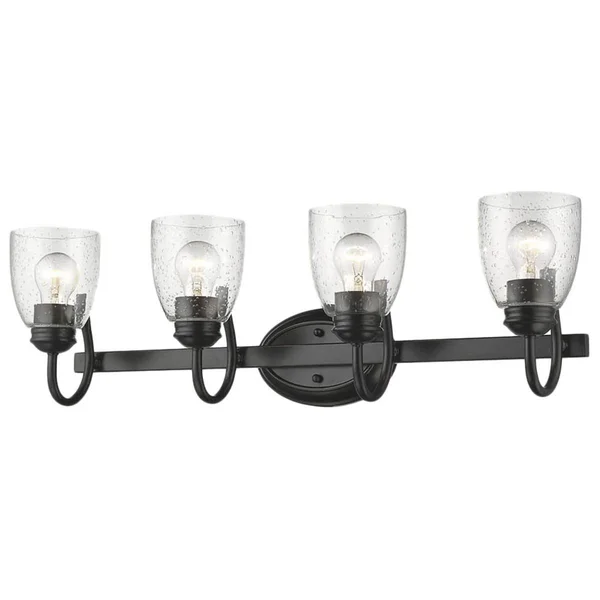 Golden Lighting 8001-BA4 BLK-SD Parrish - 4 Light Bath Vanity Black