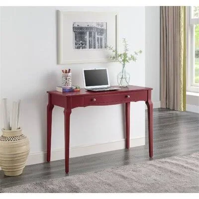 Writing Desk, Gray Finish Alcott Hill Color: Red