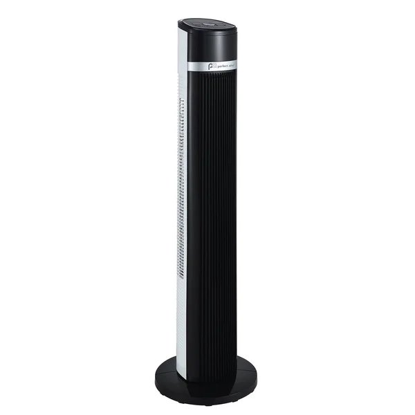 Perfect Aire 4.75 in. H 3 Speed Oscillating Digital Tower Fan with Remote