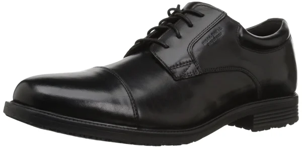 Men's Rockport Essential Details Waterproof Cap Toe - Size: 11, Black