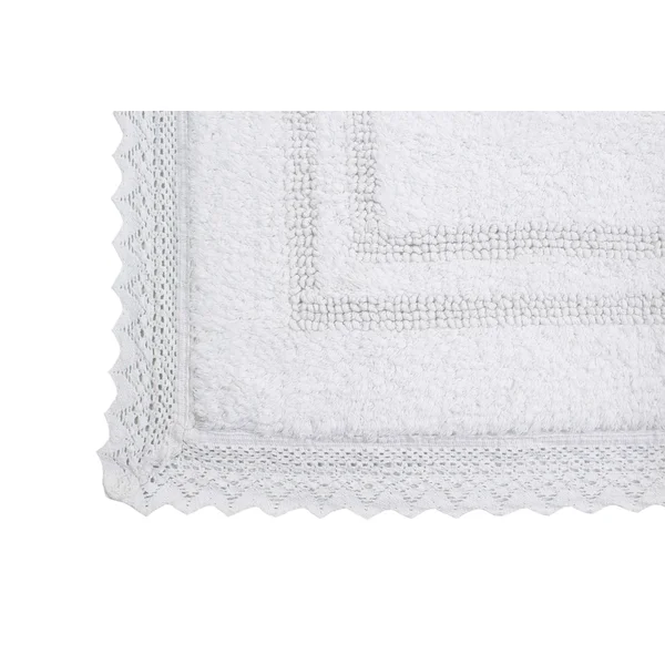 Home Weavers Opulent Bathmat Collection - Absorbent Cotton Soft Reversible Bath Rug - Machine Washable - 24x22x40x22 - Ivory