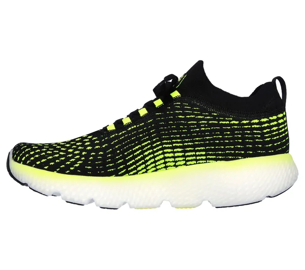 Skechers Men's GOrun MaxRoad 4 Hyper Running Shoes - Black/Lime, 8.5