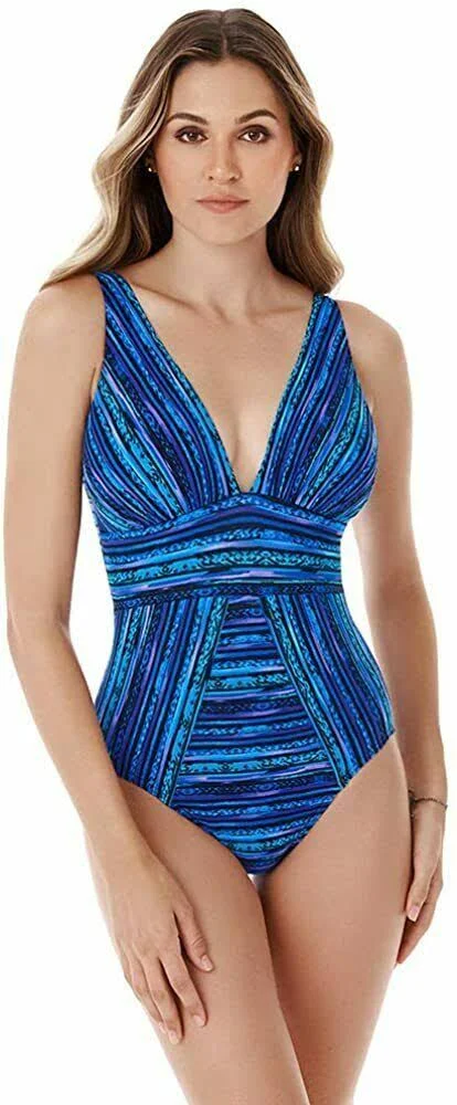 Miraclesuit Secret Sanskrit Odyssey One Piece Swimsuit - 8, Blue